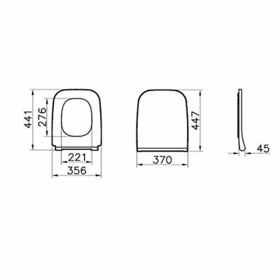 VitrA Integra Square Rim-Ex Asma Klozet ve Soft Kapak Takımı - Beyaz - 6