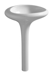 VitrA İstanbul Lavabo 4251B403-0016 Yuvarlak - 60x62 cm - armatür deliksiz - su taşma deliksiz - Clean - beyaz - 1