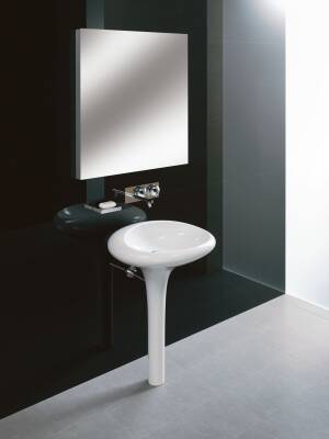 VitrA İstanbul Lavabo 4251B403-0016 Yuvarlak - 60x62 cm - armatür deliksiz - su taşma deliksiz - Clean - beyaz - 3