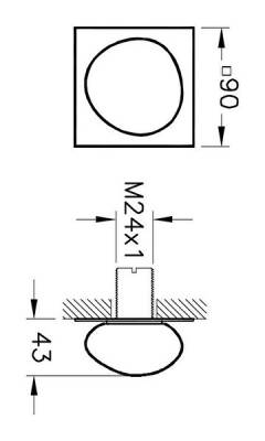 VitrA Istanbul Ankastre Stop Valf A41450 Sıva Üstü Grubu - Krom - 2