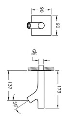 VitrA Istanbul Çıkış Ucu A41834 Krom - 2