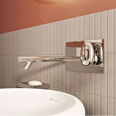 VitrA Istanbul Ankastre Lavabo Bataryası A42231 Sıva Üstü Grubu - Krom - 3
