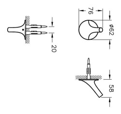 VitrA Istanbul Askı A48003 Tekli - Krom - 4