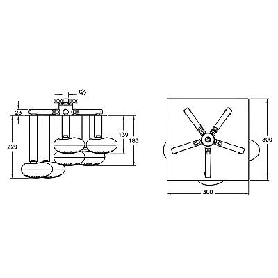 VitrA Istanbul Duş Başlığı A48023 Tavandan - Krom - 3
