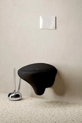 VitrA İstanbul Rim-Ex Asma Klozet ve Kapak Takımı, Siyah - 4