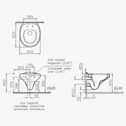 VitrA İstanbul Rim-Ex Asma Klozet ve Slim Soft Kapak Seti - Beyaz - 3