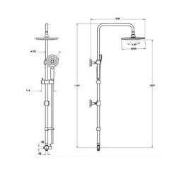 VitrA Joy Duş Kolonu A45785, Krom - 2