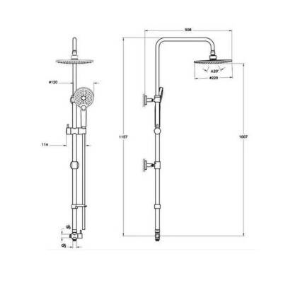 VitrA Joy Duş Kolonu A45785, Krom - 2