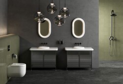 VitrA Liquid Ankastre Lavabo Bataryası A4268939 Uzun - Parlak Siyah - 2