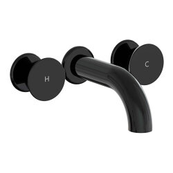 VitrA Liquid Ankastre Lavabo Bataryası A4269039 Kısa - Parlak Siyah