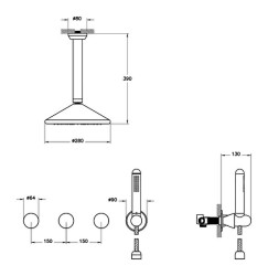 VitrA Liquid Ankastre Duş Seti A42777 Krom - 4