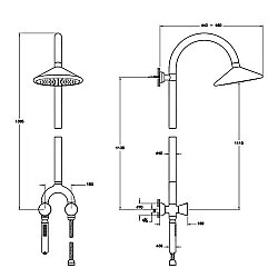 VitrA Liquid Tom Dixon Termostatik Duş Sistemi A47219 Krom - 2