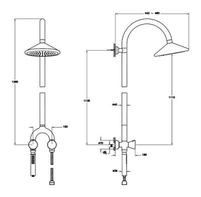 VitrA Liquid Tom Dixon Termostatik Duş Sistemi A47219 Krom - 3