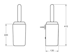 VitrA Liquid Tuvalet Fırçalığı A44566 Krom - 4