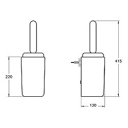 VitrA Liquid Tuvalet Fırçalığı A44566 Krom - 2