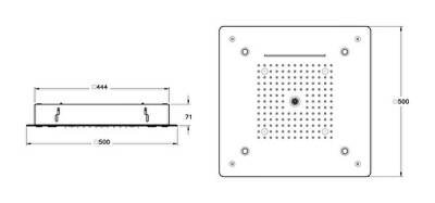 VitrA Hiera LS 5F Ankastre Duş Başlığı A45734 500*500 - 2