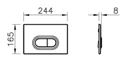 VitrA Loop O Metal Kumanda Paneli 740-0940 Paslanmaz Çelik - 4