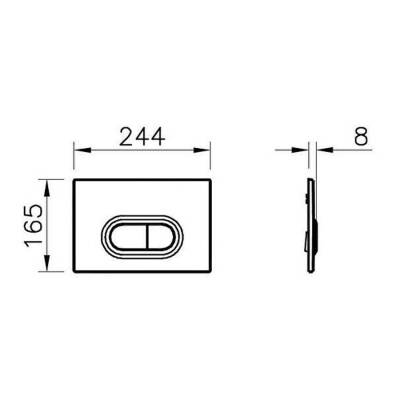 VitrA Loop O Metal Kumanda Paneli 740-0940 Paslanmaz Çelik - 2