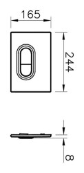 VitrA Loop O Kumanda Paneli 740-0511 Mat siyah - 4