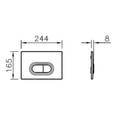 VitrA Loop O Kumanda Paneli 740-0511 Mat siyah - 2