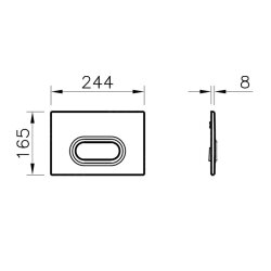 VitrA Loop O 740-1085 Tek Basmalı Kumanda Paneli - Mat Krom - 2
