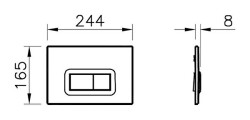 VitrA Loop R Kumanda Paneli 740-0600 Parlak Beyaz - 3