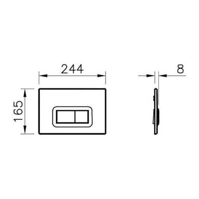 VitrA Loop R Kumanda Paneli 740-0600 Parlak Beyaz - 2