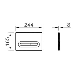 VitrA Loop T Kumanda Paneli 740-0786 Parmak İzi Bırakmayan - Ekstra Hijyenik Kaplama - Mat Krom - 2