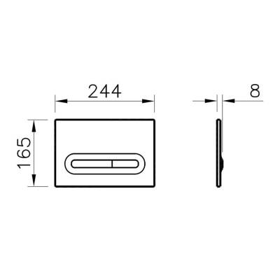 VitrA Loop T 740-0880 Fotoselli Kumanda Paneli Parlak Krom - 2