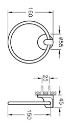 VitrA Marin Halka Havluluk A44943 Krom - 3