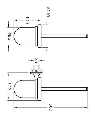 VitrA Marin Tuvalet Fırçalığı A44948 Krom - 3