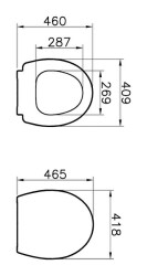 VitrA Memoria Klozet kapağı 106-083R009 Duroplast - üstten sıkmalı - yavaş kapanır - kolay sök-tak - metal menteşeli - mat siyah - 3