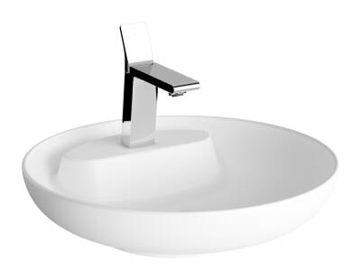 VitrA Memoria Çanak Lavabo 5880B401-0563 Yuvarlak - Kompakt - 50x51 cm - Tek Armatür Delikli - Su Taşma Deliksiz - Clean - Mat Beyaz - 1
