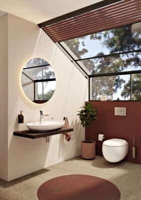 Artema Memoria Çanak lavabo 5881B401-0563 Oval - 75x47 cm - tek armatür delikli - su taşma deliksiz - Clean - mat beyaz - 2