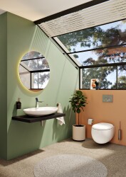 Artema Memoria Çanak lavabo 5881B403-0563 Oval - 75x47 cm - tek armatür delikli - su taşma deliksiz - Clean - beyaz - 2