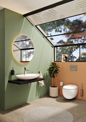 Artema Memoria Çanak lavabo 5881B403-0563 Oval - 75x47 cm - tek armatür delikli - su taşma deliksiz - Clean - beyaz - 2