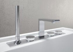 VitrA Memorıa Küvet Bataryası A4231657 5 Delikli - Krom-Beyaz - 2