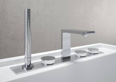 VitrA Memorıa Küvet Bataryası A4231657 5 Delikli - Krom-Beyaz - 2