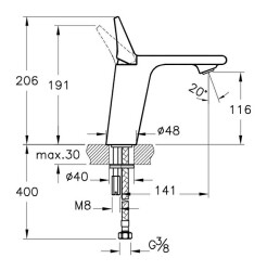 VitrA Memorıa Lavabo Bataryası A42329 Krom - 4