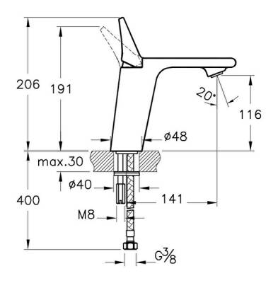 VitrA Memorıa Lavabo Bataryası A42329 Krom - 4