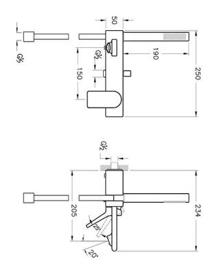 VitrA Memorıa Banyo Bataryası A42334 El Duşlu - Krom - 2