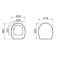 VitrA Memoria Rim-Ex Klozet ve Soft Kolay Sökülebilir Kapak Takımı - Siyah - 6