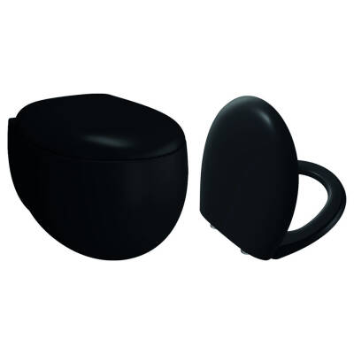VitrA Memoria Rim-Ex Klozet ve Soft Kolay Sökülebilir Kapak Takımı - Siyah - 1