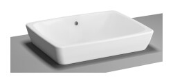 VitrA Metropole Çanak lavabo 5667B003-0012 Dikdörtgen - kompakt - 50x40 cm - armatür deliksiz - su taşma delikli - beyaz 