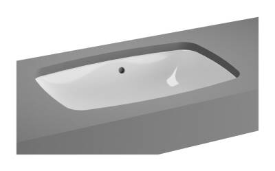 VitrA Metropole Tezgahaltı lavabo 5668B003-1082 Dikdörtgen - 60x40 cm - armatür deliksiz - su taşma delikli - beyaz - 1