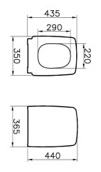 VitrA Metropole Klozet kapağı 90-003-009 Duroplast - üstten sıkmalı - yavaş kapanır - metal menteşeli - beyaz - 2