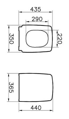 VitrA Metropole Klozet kapağı 90-003-009 Duroplast - üstten sıkmalı - yavaş kapanır - metal menteşeli - beyaz - 2