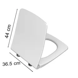 VitrA Metropole Rim-Ex VitrAfresh Entegre Ara Musluklu Asma Klozet ve Slim Soft Kapak Seti - Beyaz - 6