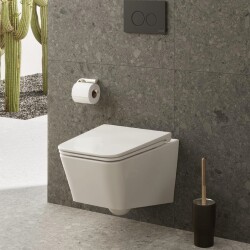 VitrA Equal Rim-Ex Asma Klozet ve Soft Kapak Seti - Beyaz - 5