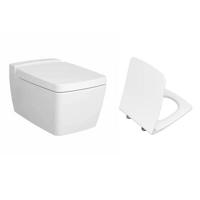 VitrA Metropole Rim-Ex Vitrafresh Asma Klozet ve Slim Soft Kapak Takımı - Beyaz - 1